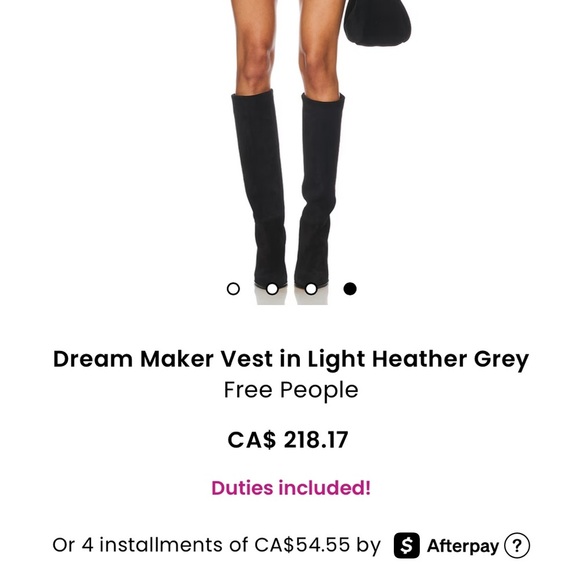 🐑 NWT Free People Dream Maker Vest Light Heather Grey | Sz Small | Alpaca Blend - Picture 3 of 11